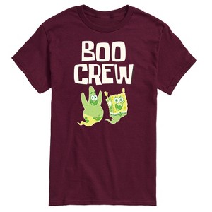Men's - SpongeBob SquarePants - Boo Crew Patrick and Spongebob Glow In The Dark Short Sleeve Graphic T-Shirt - 1 of 4