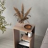 Syemin End Tables High 3-Tier Shelf Side Table Simple Rustic Night Stand, Narrow Nightstand for Small Spaces, Easy Assembly, Brown, 11.8"*15.7"*24.9" - 4 of 4