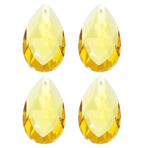 Unique Bargains Crystal Pendant DIY Lamp Arts Crafts Decorative Teardrop Beads 1.97" 4 Pcs - 1 of 4