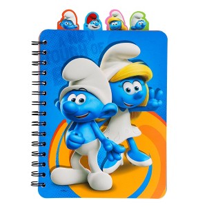 Inkology, LLC The Smurfs: A New Touch Of Blue 4-Tab Spiral Notebook With 160 Dotted Sheets - 1 of 4