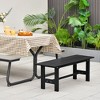 Tangkula Outdoor HDPE Bench w/ Metal Frame 47" x 14" x 16" for Yard Garden - 3 of 4