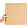 Paper Junkie 12x12 Scrapbook Album Hardcover (Blank), Kraft Paper for Photos, Brown Spiral Bound Wedding Guest Book, 40 Sheets - 4 of 4