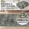 9x12 Green Large Washable Area Rug, Vintage Oriental Floral Carpet, Ultra-Thin Soft Low Pile Non-Slip Non-Shedding Floor Mat for Bedroom, Office - 4 of 4
