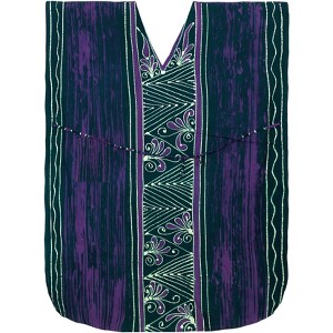 HAPPY BAY Women's Summer Pocket Nightgown Batik Caftan for Womens Sleepwear Long House Loungewear Dashiki Dress for Women Plus Size 2X-3X Green,Floral - 1 of 3