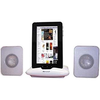 SuperSonic Portable Tablet speaker Stand - White