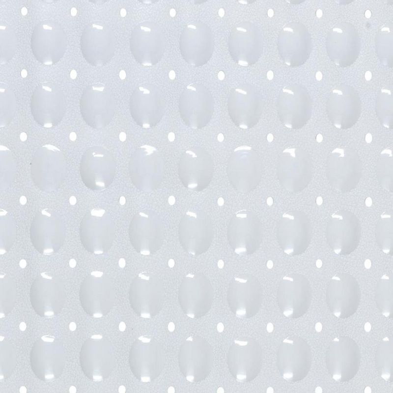 Carnation Home Fashions Stall Size"Bubble" Look Vinyl Bath Mat in white., 3 of 5