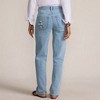 Lands' End Women's Petite Soft Denim Mid Rise Relaxed Straight Leg Jeans - 2 of 4