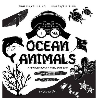 I See Ocean Animals - Large Print by  Lauren Dick (Hardcover)