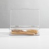 mDesign Plastic Bathroom Vanity Storage Organizer Box, Hinged Lid, Clear - 3 of 4