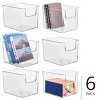 mDesign Kitchen Plastic Storage Organizer Bin with Open Front - 6 Pack - Clear - 2 of 4
