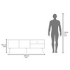 63" Wood TV Stand with One Cabinet, Open Shelves, and Compact Design for Living Room and Bedroom - 4 of 4