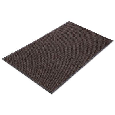  3'x10' Rectangle Solid Floor Mat Brown - Crown 