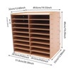 YIYIBYUS Wood Office File Literature Organizer on Desk Floor Large Classroom Mailbox - 4 of 4