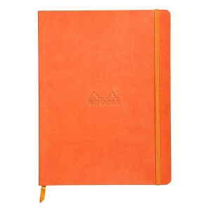 Rhodia Rhodiarama Softcover Notebook - 80 Dots Sheets - 9 3/4 x 7 1/2 - Tangerine - 1 of 3