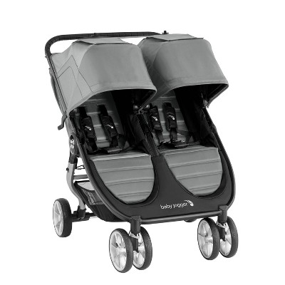 all black double stroller