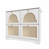 Okak Shoe Cabinet, Freestanding Shoe Organizer with 3 Flip Drawers, Shoe Storage Cabinet for Entryway, Living Room, Hallway, White - 4 of 4