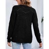 Women's Lightweight Crochet Cardigan Long Sleeve Hollow Out Kint Sweaters - 4 of 4