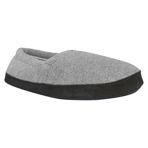 Men's MUK LUKS Fleece Espadrille Slippers - Charcoal L(11-12), Size: Large (11-12), Grey