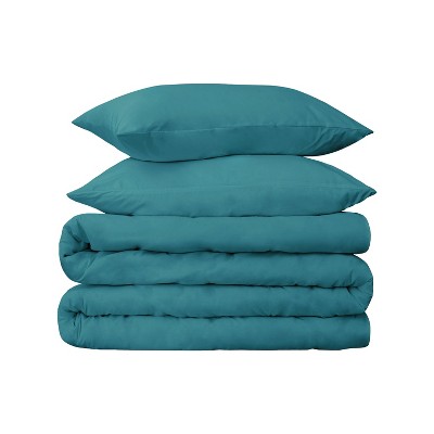 650-Thread Count Cotton Solid Duvet Cover and Sham Set by Blue Nile Mills