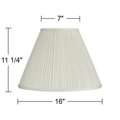 Elegant Beige Silk Pleated Empire Lamp Shade 16"x12"