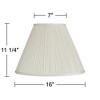 Springcrest Beige Mushroom Pleated Medium Empire Lamp Shade 7" Top x 16" Bottom x 12" Slant x 11.25" High (Spider) Replacement with Harp and Finial - image 4 of 4