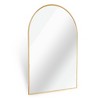 Whisen 30x40 Inch Arched Bathrrom Wall Mirror, Premium HD Glass, Brushed Aluminum Frame - 3 of 4
