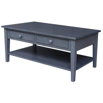 Spencer Coffee Table Antique Washed Heather Gray - International Concepts