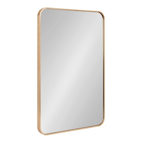 Kate And Laurel Zayda Radius Rectangle Framed Wall Mirror, 20x30, Gold ...