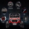 Kids Off-Road Electric Vehicle, 24V 2-Seater 4WD Kids UTV with Remote Control, LED Lights, Shock Absorber, Music Player - 4 of 4