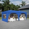 Sturdy 10'x20' Waterproof Pop Up Canopy Tent with 6 Sidewalls, Adjustable Heights, Carry Bag, Sandbags, Ropes & Stakes for Outdoor Events-Coolbibila - 2 of 4