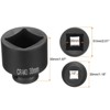 Unique Bargains CR-MO Mechanical Maintenance Metric 4 Point Square Impact Socket Black - 2 of 4