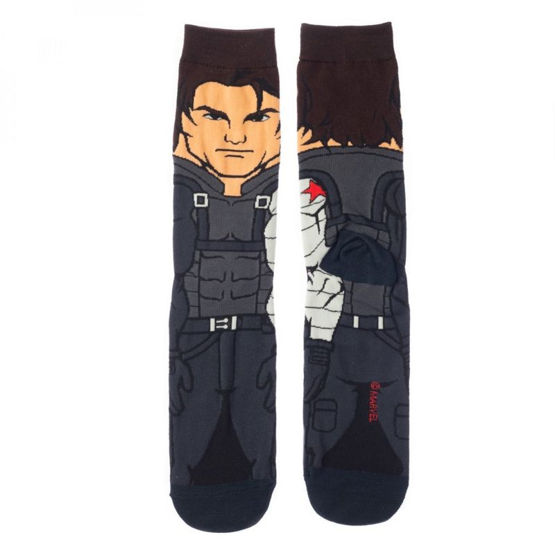 Marvel The Winter Soldier 360 Character Crew Sock for Men, 2 of 3