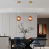 POWLIG Modern 7.87" Gold Pendant Light with Glass Shade, Adjustable Height, Single-Light - 3 of 4