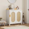 Jojoka Buffet with Storage Rattan Cabinet,Coffee Bar Console Table with Doors and Shelves for Living Room - 4 of 4