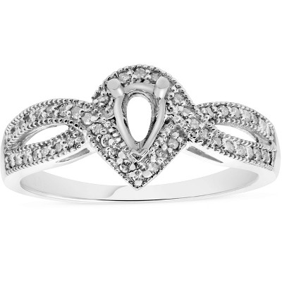 Pompeii3 1/5ct Pear Shape Diamond Engagement Ring Setting Mount