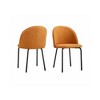 Modern Iron-Legged Chairs with Cushioned Comfort, 2-Pack - 2 of 4