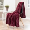 Chanasya Fuzzy Faux Fur Embossed Throw Blanket - 2 of 4