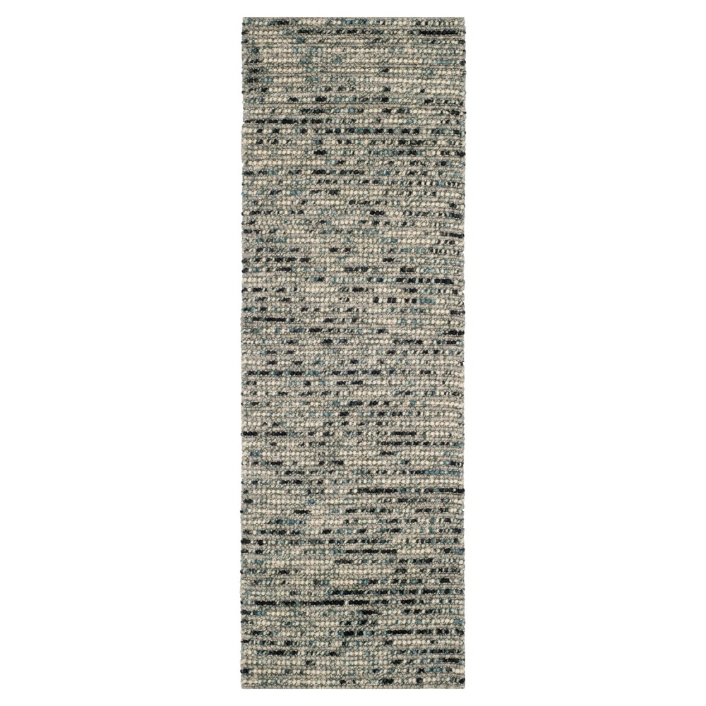 Gray/Multi Stripes Tufted Runner - (2'6inx6') - Safavieh