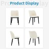 Upholstered Fabric Dining Room Side Chairs, Chair for Dining Room with Padded Seat and Wood Legs - 3 of 4