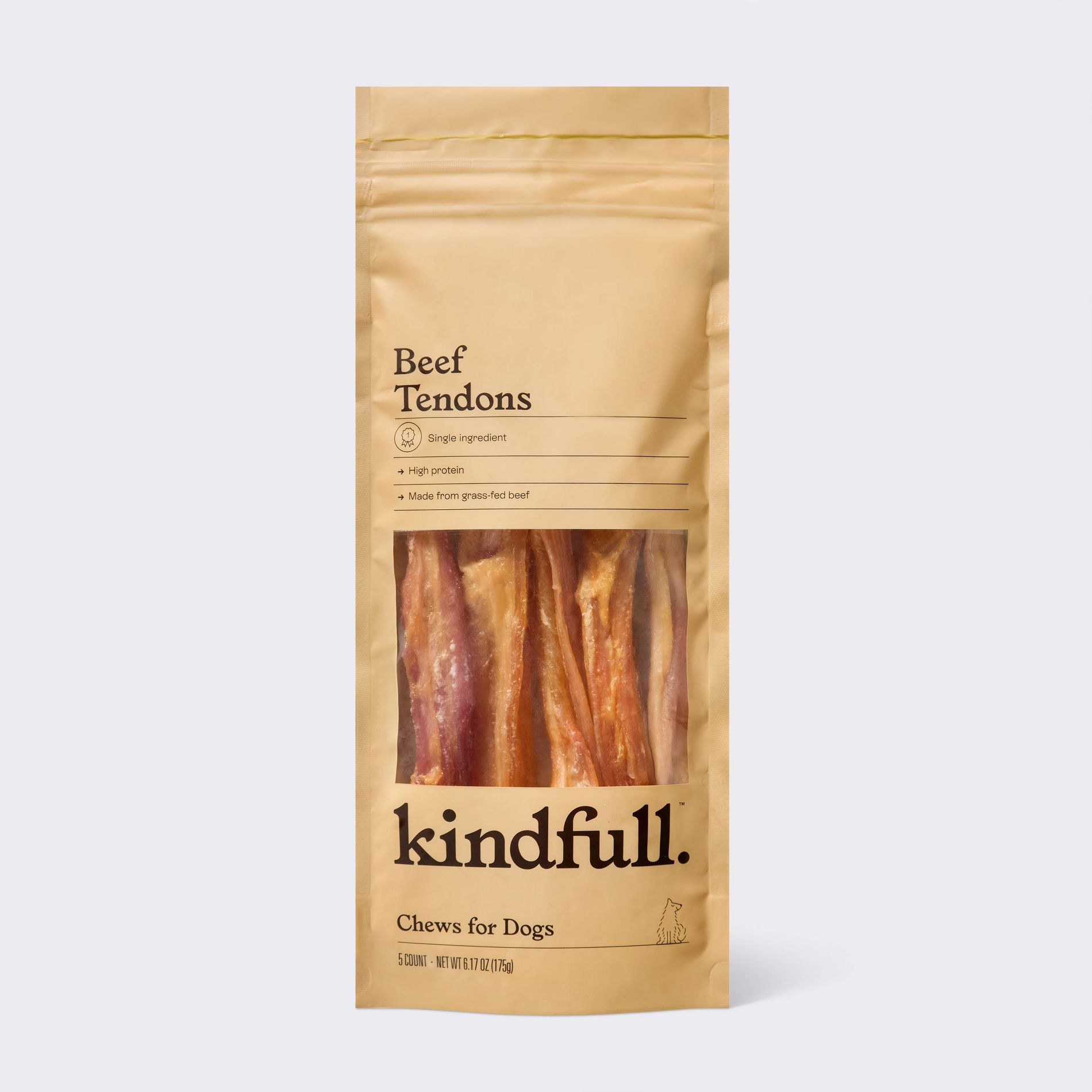 Beef Tendon Dog Treats - Kindfull™ 6.17oz/5ct