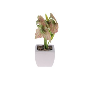 Unique Bargains Artificial Plants Ceramic Pot 2.01"x2.01"x5.51" 1 Pc - 1 of 4