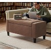 Kumasinova 36" Linen Storage Ottoman Bench,Entryway Bench with Lift-Top,Ottoman Foot Rest with Rubberwood Legs,End of Bed Storage Bench for Bedroom - 4 of 4