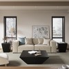 POVISON 17.72" Black Side Table, Modern Square Drum Side Table, for Living Room - 3 of 4