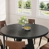 Okak Farmhouse Wood Large Round Dining Table with Cross Base,Wooden Kitchen Dinner Table for Dining Room,Breakfast Nook - 2 of 4