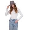 Tahari Women's Lightweight Packable Panama Hat with Faux Suede Band - Panama Hat for Women - 2 of 4