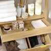 FUFU&GAGA 2 Section Laundry Hamper Cabinet,Bathroom Storage,Tiered Laundry Basket,22LBS Weight Capacity,Open Shelves & Drawers - 2 of 4