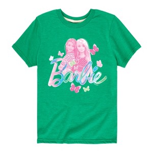 Boys' - Barbie - Tie Dye Barbie and Butterflies Short Sleeve Graphic T-Shirt - 1 of 3
