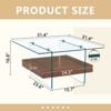 FONTOI 31.4" Two-Tier Coffee Table with Marble Pattern Sticker, Side Table for Living Room - 3 of 4