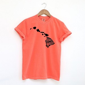 Simply Sage Market Women's Hawaii Typography Short Sleeve Garment Dyed Tee - 1 of 2