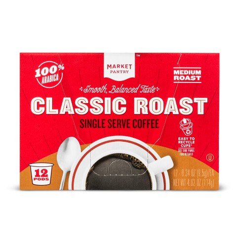 Premium Roast Medium Roast Coffee Single Serve Pods 12ct